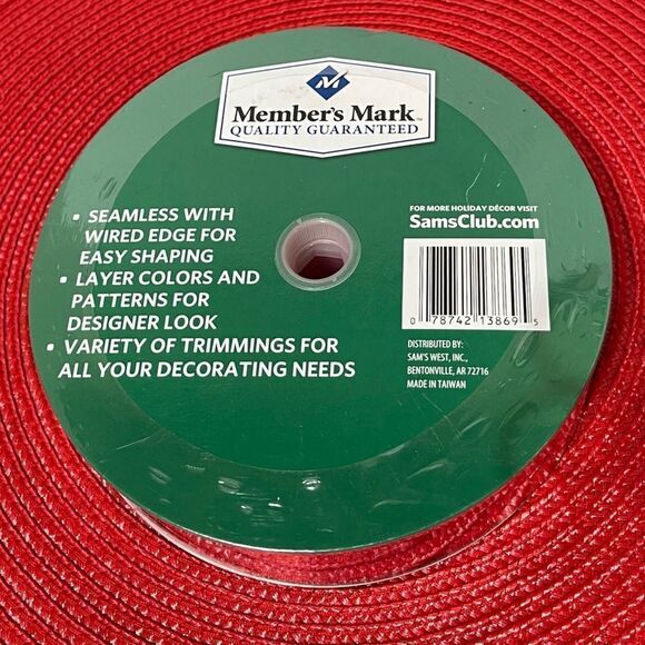 Members Mark Wired Ribbon Red 50 yards NWT - Picture 5 of 5
